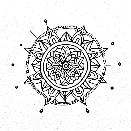 Ornament Elbow Circle Mandala