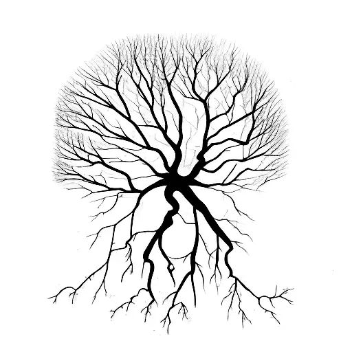 Human Tree With Roots