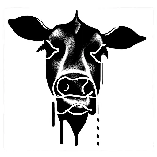 Side Veiw Of A Black Cow