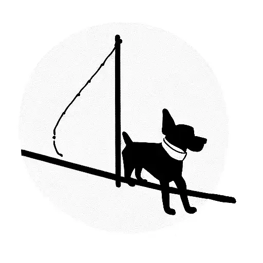 Dog Walking On The Tightrope
