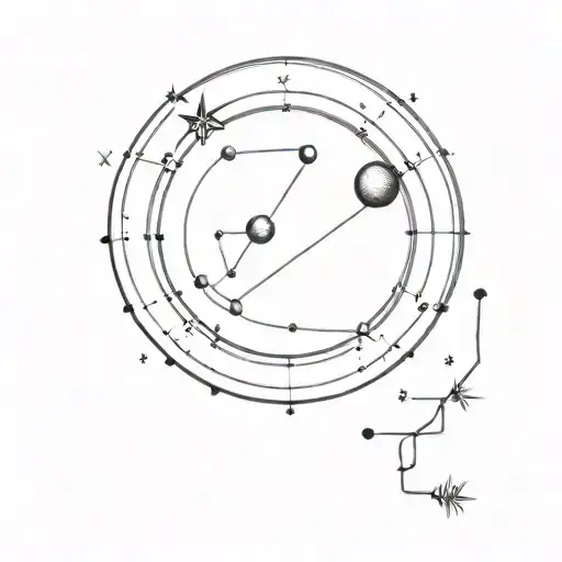 Scorpio Constellation With Sun And Pluto Planet