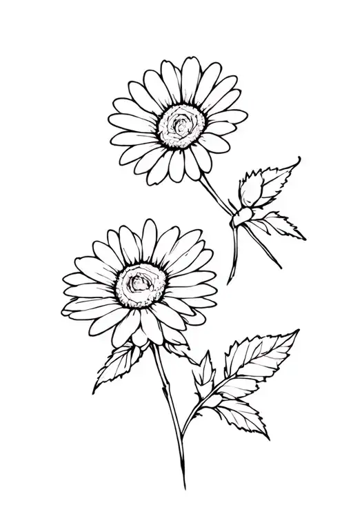 3 Daisy 1 Rose 1 Bud