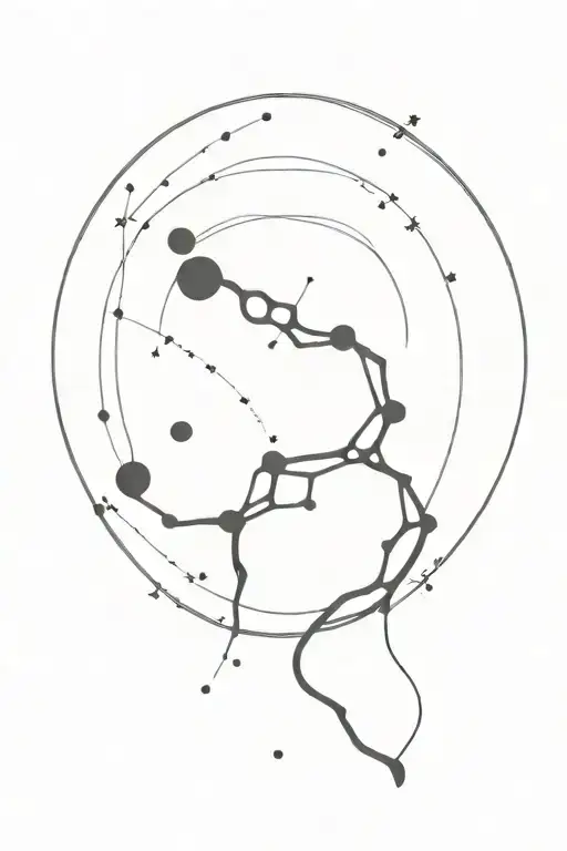 Scorpio Constellation With Sun And Pluto Planet