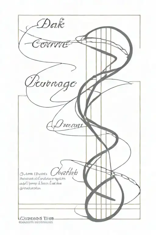 Dna Helix With Word Courage