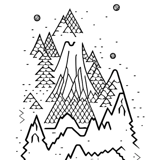 Norse-inspired Mountain And Trees Forearm Band