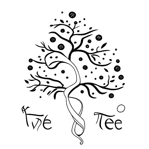 Single Tree With Cancer Ribbon