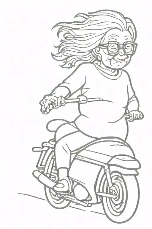 Grandma On A Motocycle