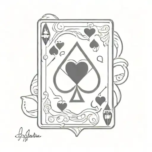 Ace Of Spades And 10 Of Hearts Playing Card
