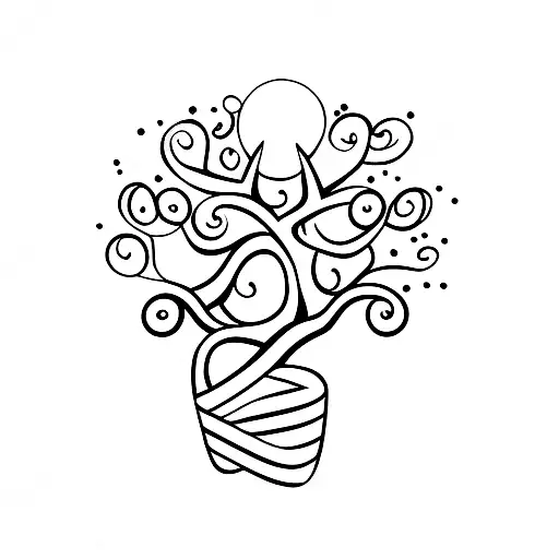 Single Tree With Yellow Ribbon