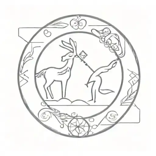 Combination Of Gemini And Sagittarius Zodiac Sign Intertwined