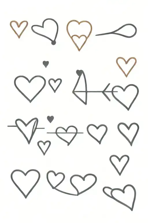 Six Small Black Hearts