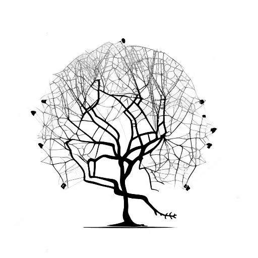 Tree Without Leaves With Instruments