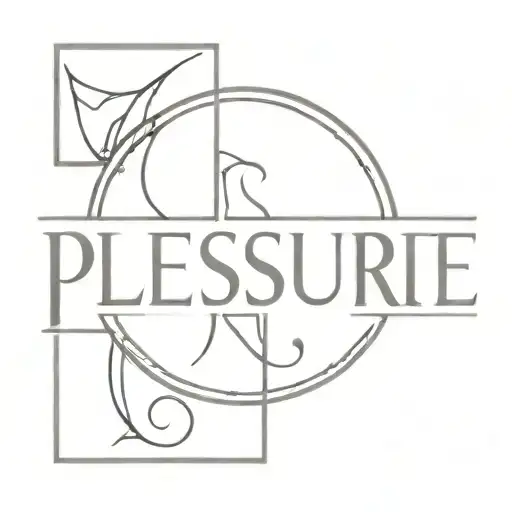 Pleasure Word In Gothic Style