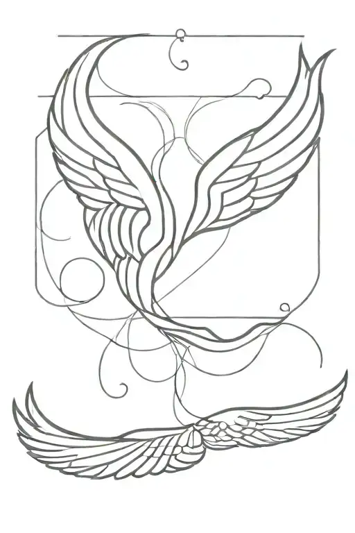 Wings With Gemini Symbol
