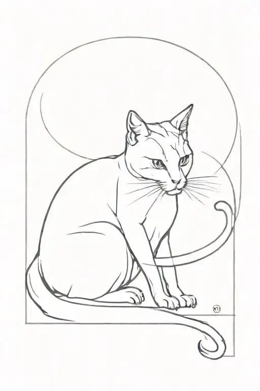 The Famous Golden Ratio Picture Shows A Cat Silhouette