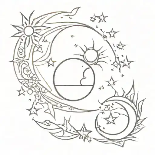 Sparkles Moon And Sun