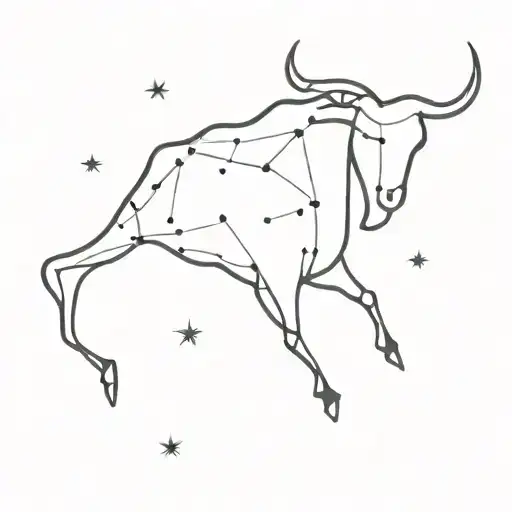 Cancer Taurus Constellation Map Stars Shining