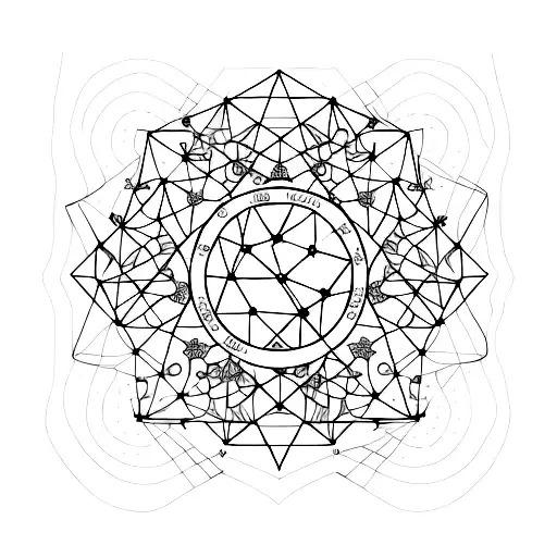 The Constellation Of The Sign Of Aquarius With Flowers