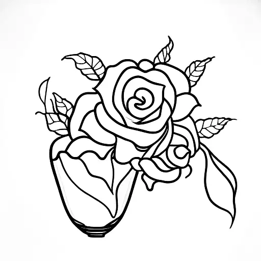 Broken Vase With A Flower Growing Out Of It