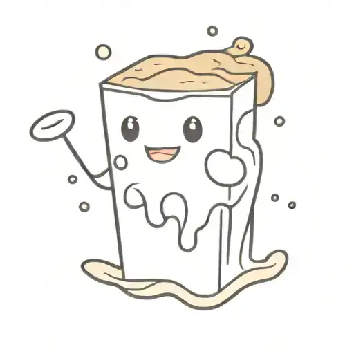 Cartoon Cookie Crying Tears Into Milk