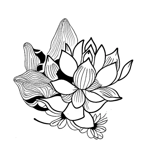 Chinese Lotus Flower Small Snake Edgy