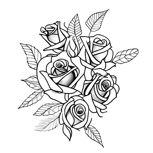 Black Raven And Roses