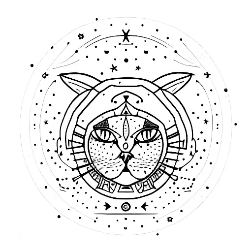 Cat With Taurus Constellation