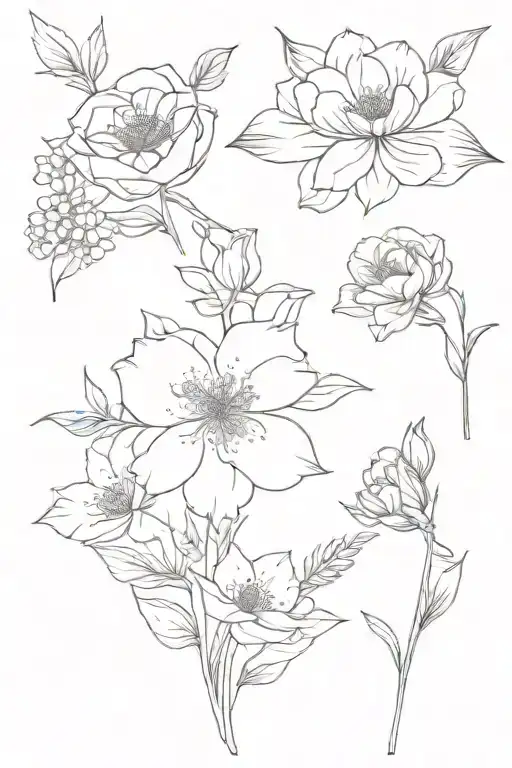 Birth Flower Bouquet January February March April December