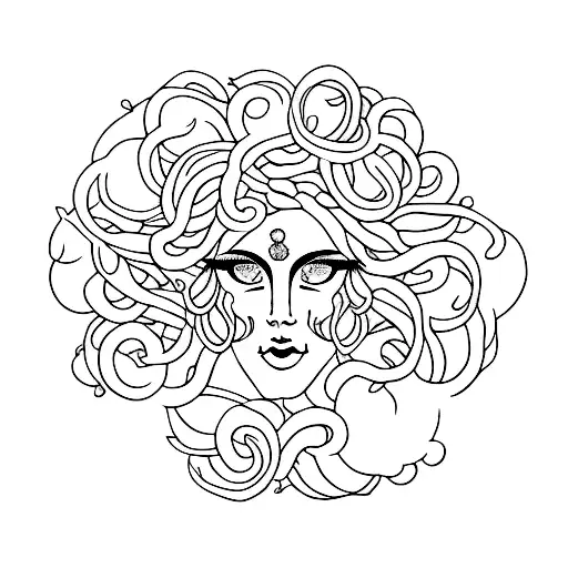 Medusa With Cherry Blossoms