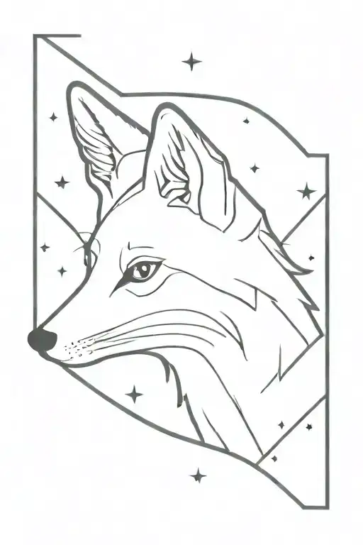 Fox Looking At A Star