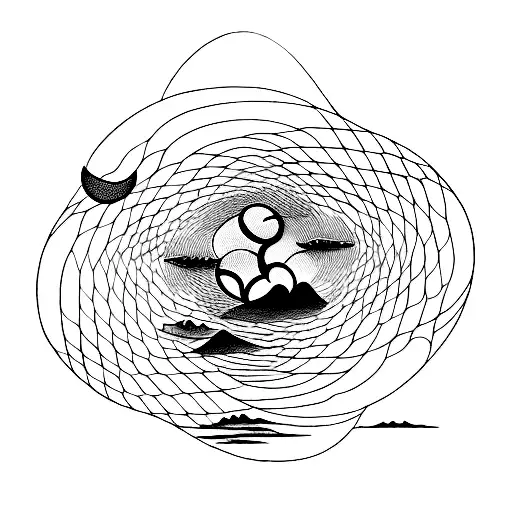 An Abstract Representation Of A Walk In Nature