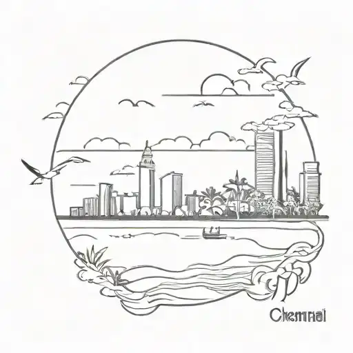 Chennai With Beach Scene