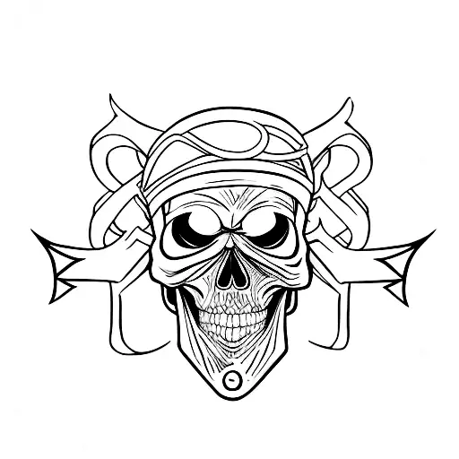 Cursed Skull Green And Black