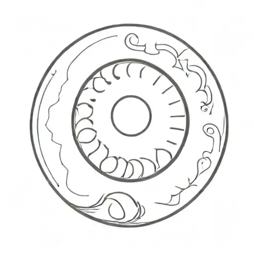 A Semi Colon Symbol Incorporating The Sun And Moon