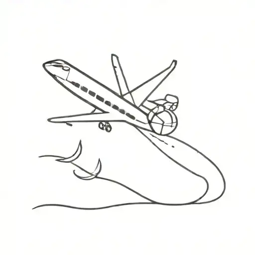 Airplane Going With The Flow