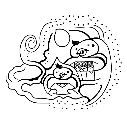 Mama Bird & Two Babies