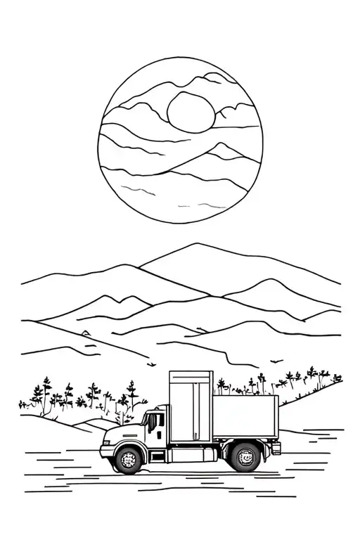 Bousson And Truck And Nature