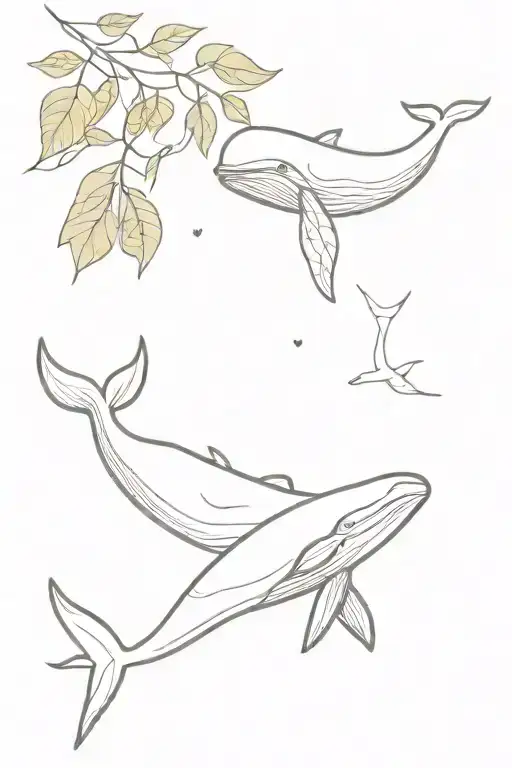 Whale And Leaf Patterns