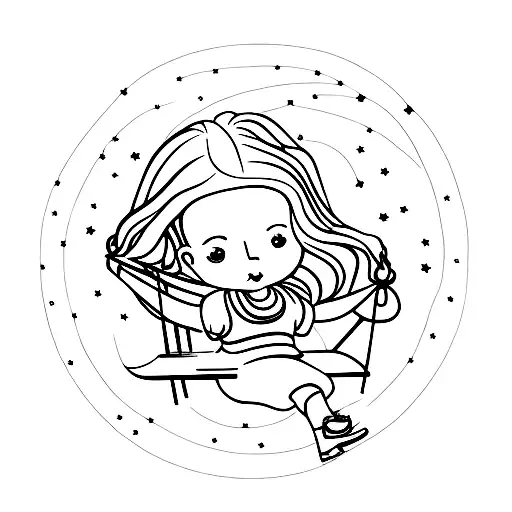 Girl On A Swing Representing Freedom