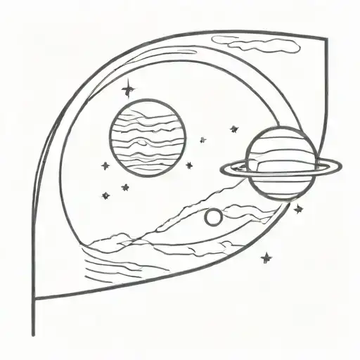 Jupiter And Moon Fineline