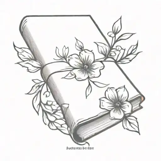 A Tiny Book With Flowers Blooming