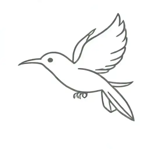 Bird Small Fineline Girly Flying