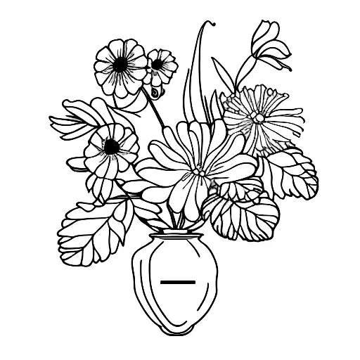 August Birth Flower With Stem