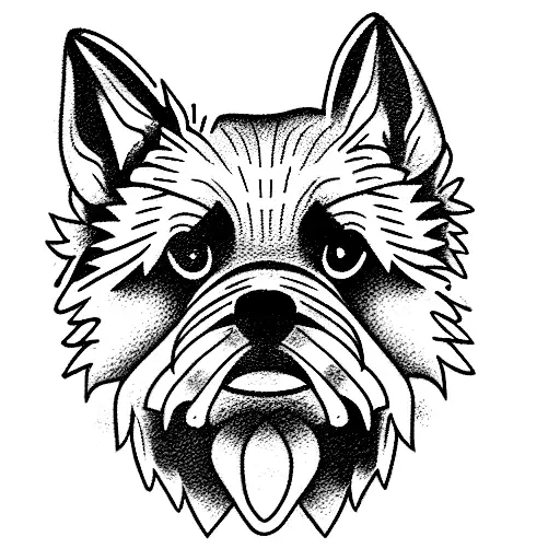 German Sheperd Tattoo With A Shih Tzu