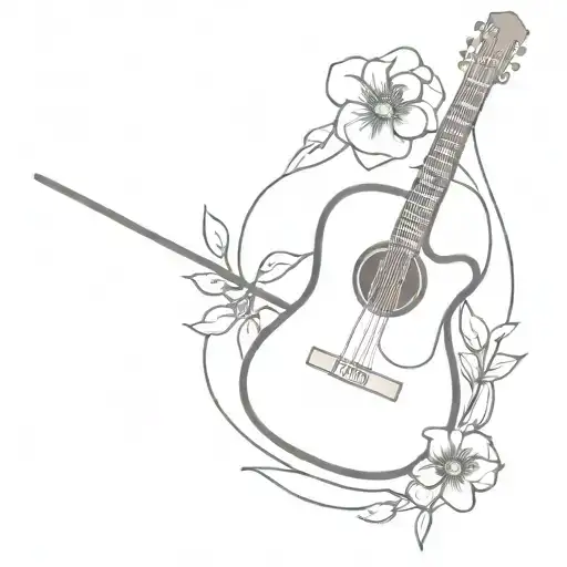 Guitar And Flower