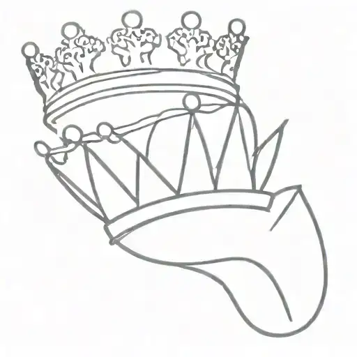 A Minimalist Design Of A Crown Symbolizing Rulership Over The World
