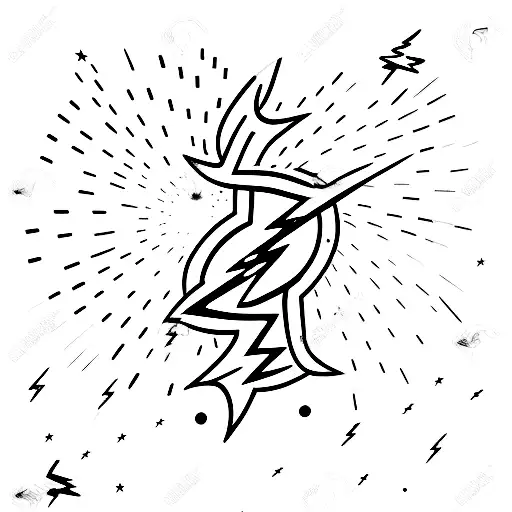 A Lightning Bolt With A Star And The Date 2002