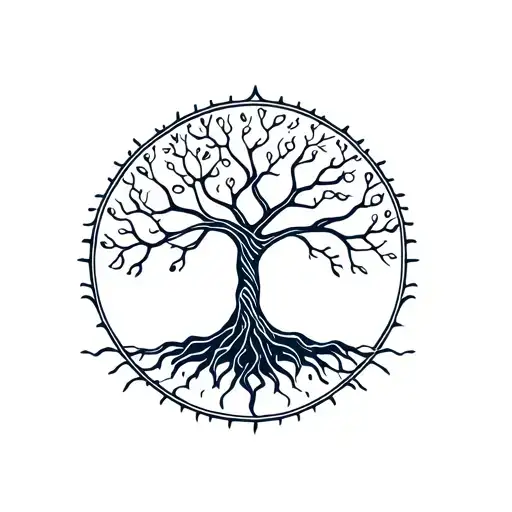 A Design Resembling The Tree Of Life From A Placenta Print