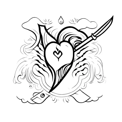 Dagger Stabbing Heart