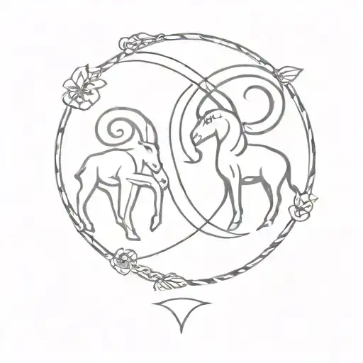Aries And Gemini Zodiac Symbol